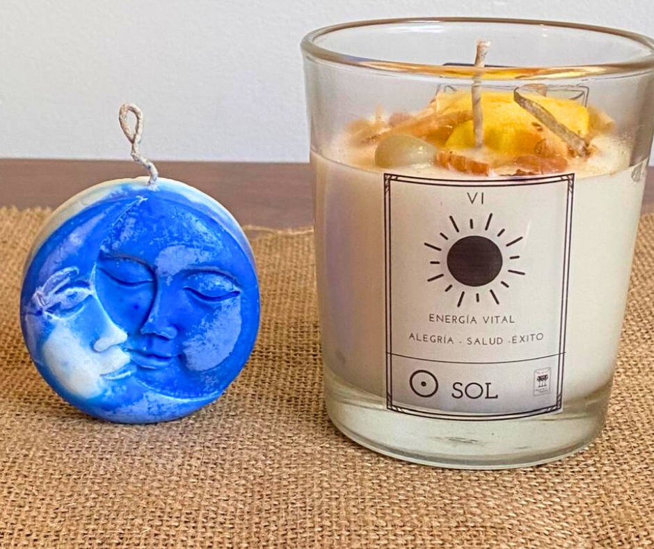 Vela de Soya de Vitalidad y Salud el Sol